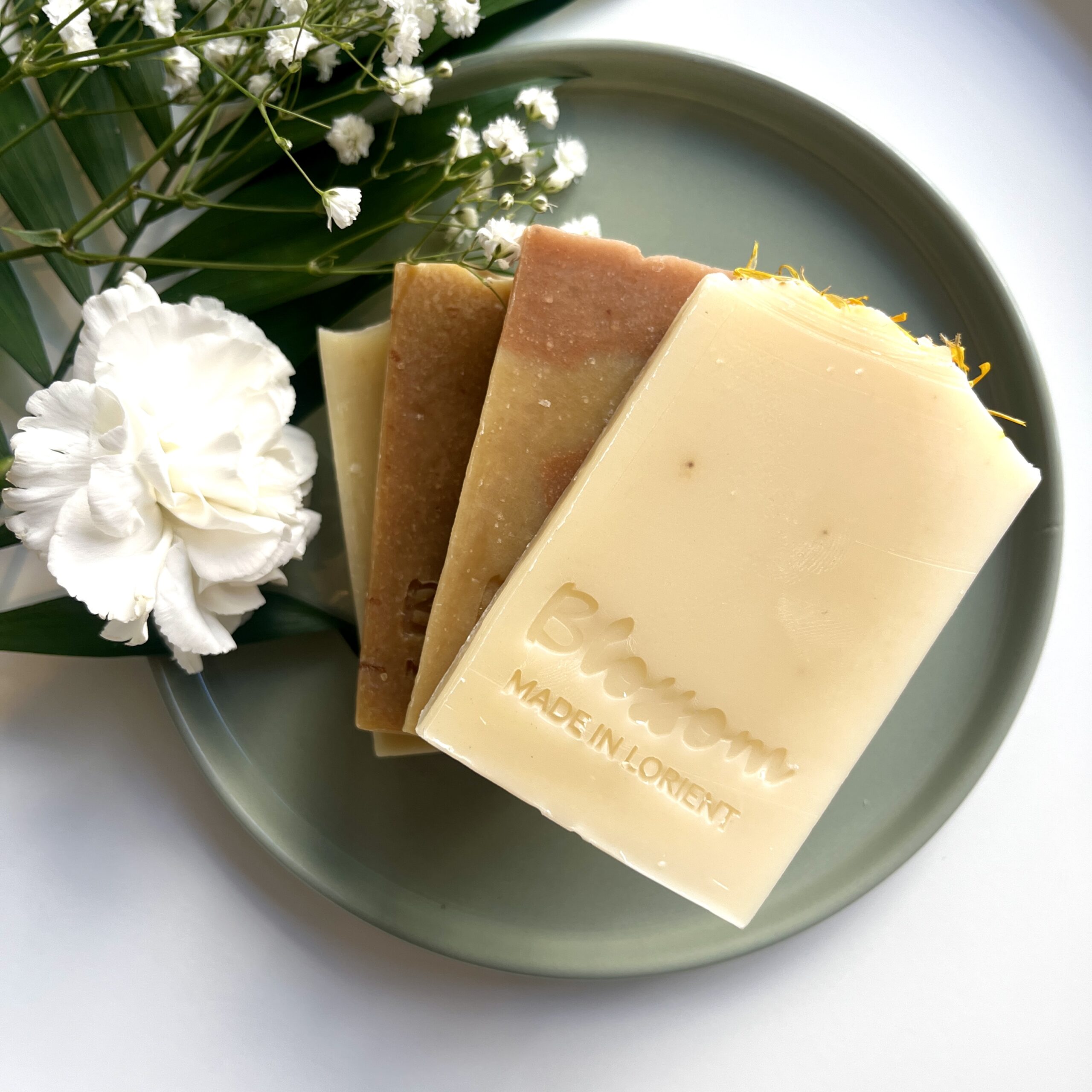 Savons saponifiés à froid sans parfum sans huiles essentielles