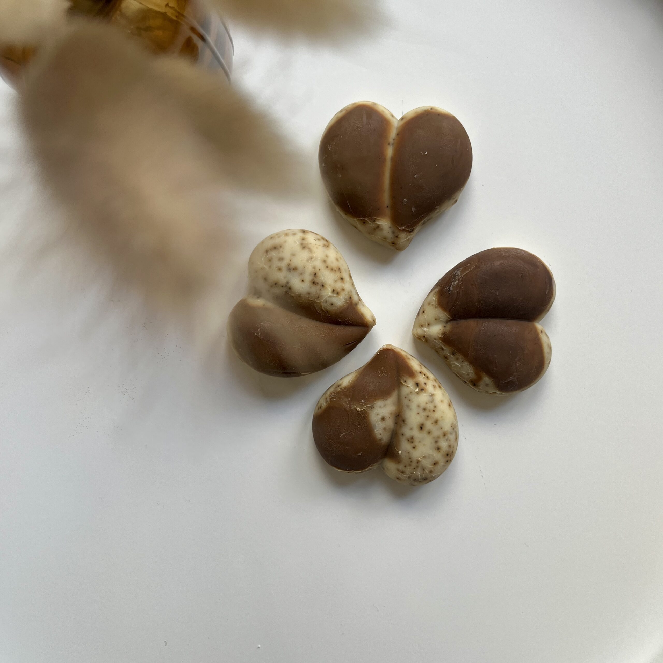 savon coeur gommage au café