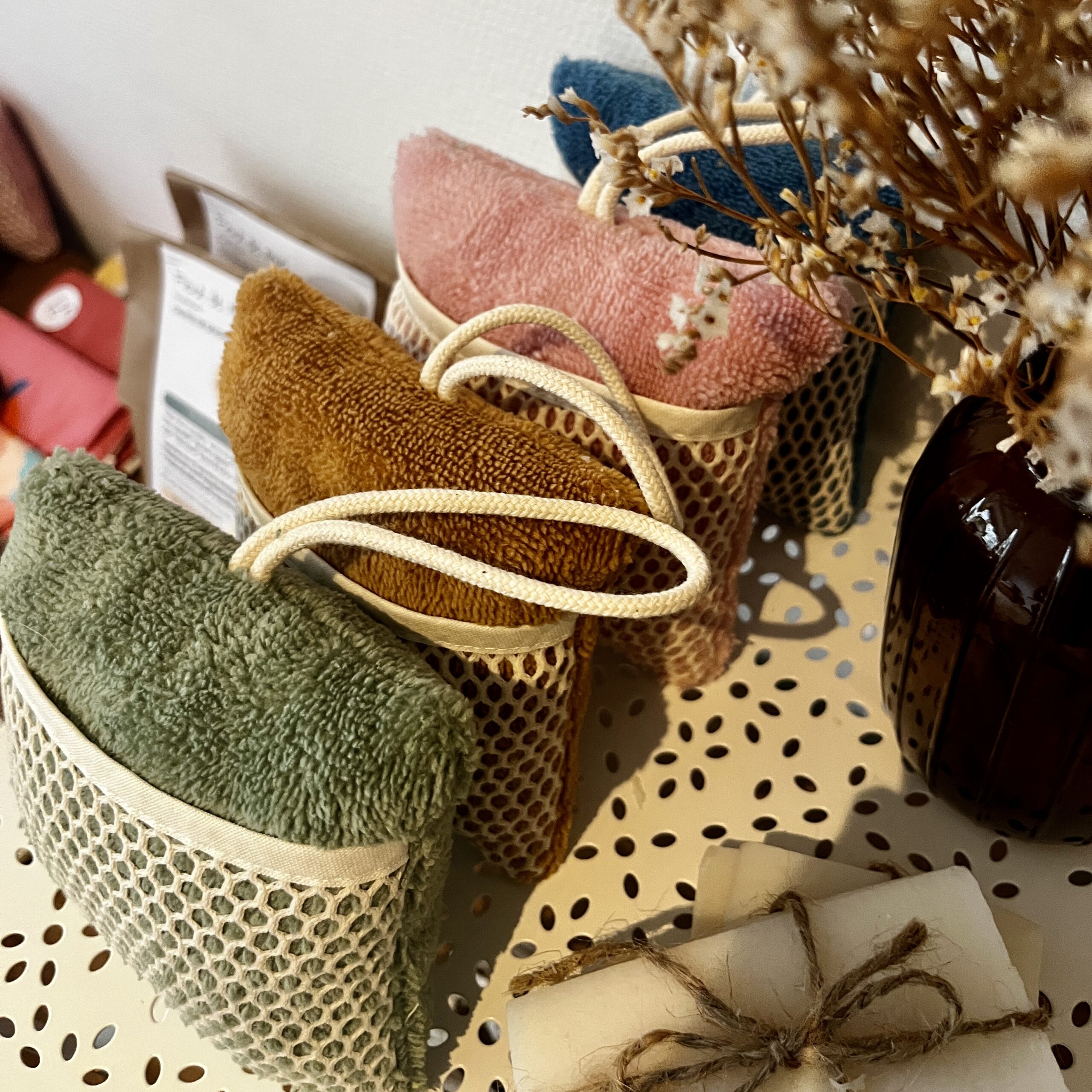 éponge pour chutes de savon ou restes de savon