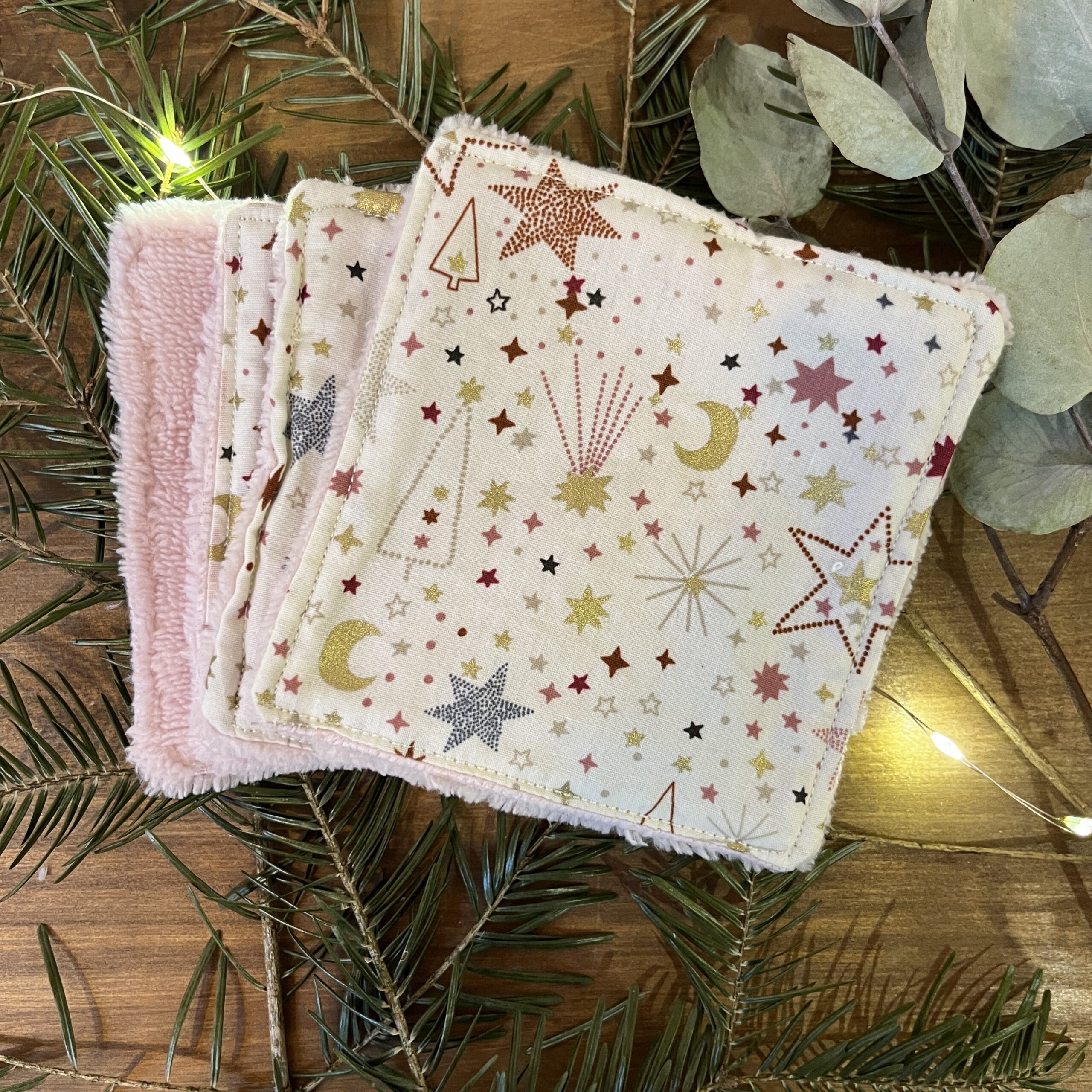 Cotons lavables pour le visage motif noël