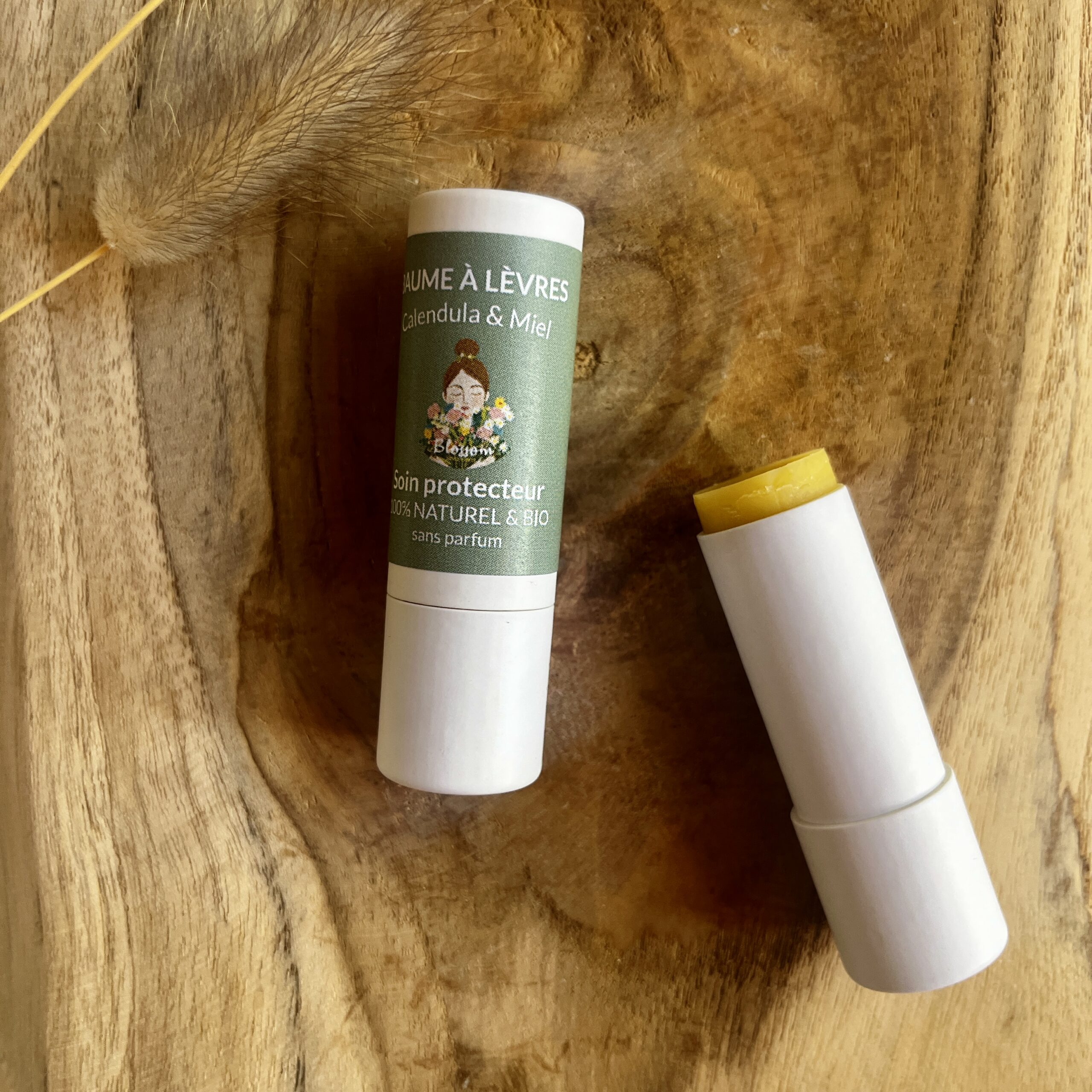 baume à lèvres naturel, bio au calendula et au miel