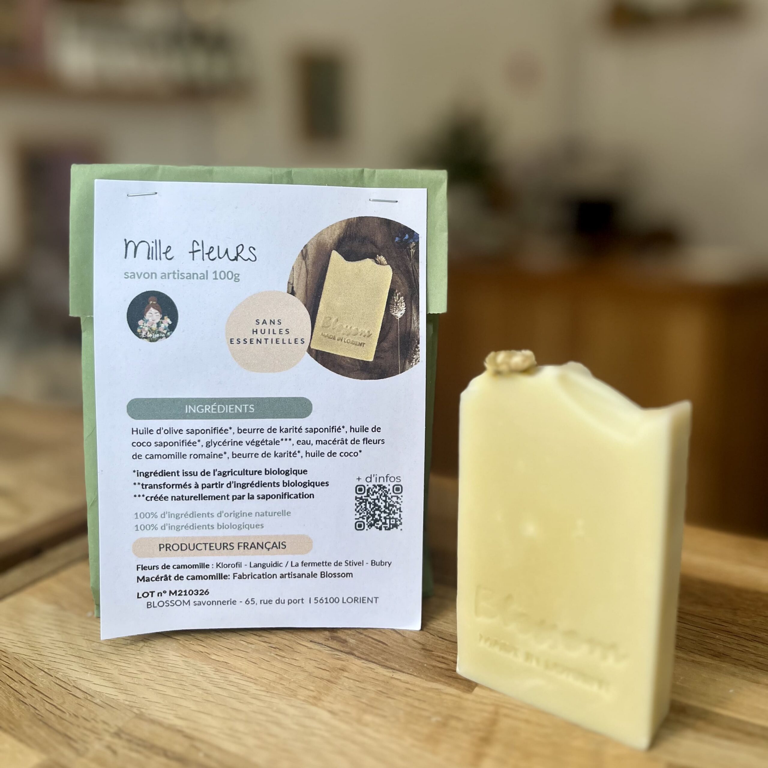 savon bio artisanal à la camomille