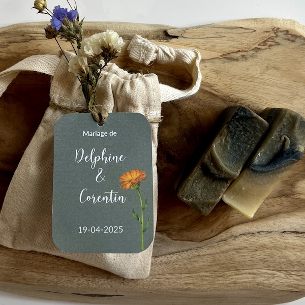 Cadeau d'invités pour les mariages, savon personnalisé